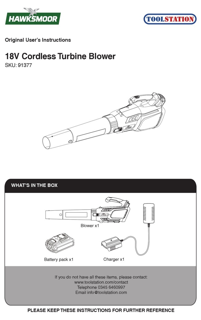 TOOLSTATION HAWKSMOOR CBV18W.1 User instructions