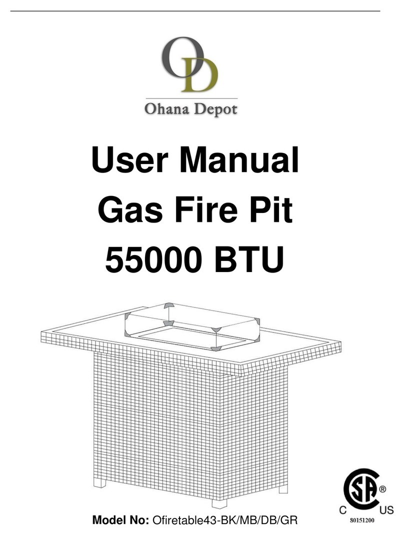 Ohana Ofiretable43-BK User manual