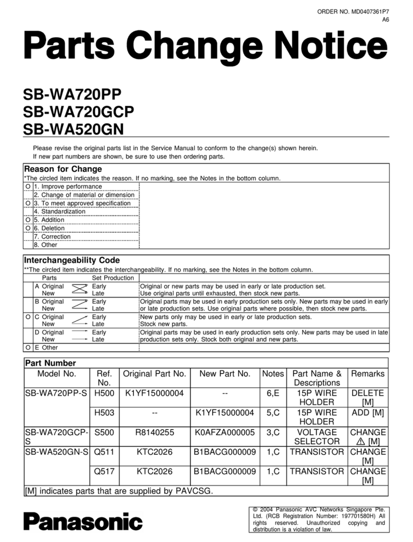 Panasonic SB-WA720PP Service manual