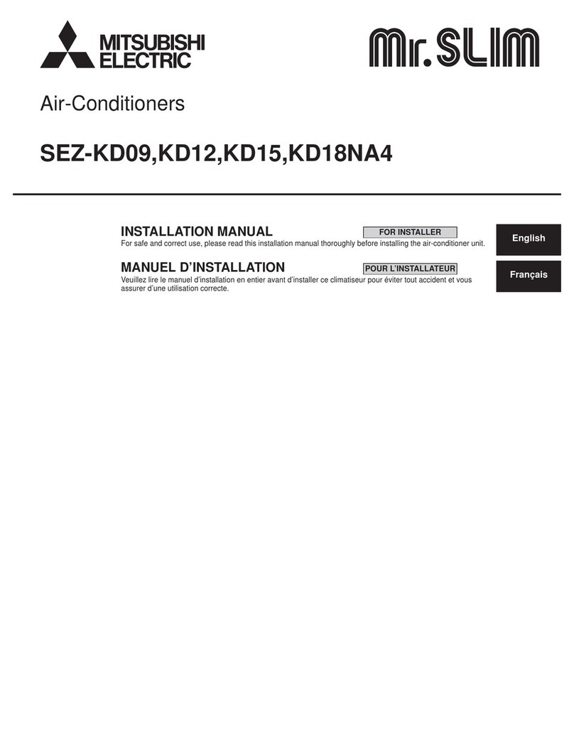 Mitsubishi Electric SEZ-KD18NA4 installation manual Mitsubishi Electric SEZ-KD18NA4 installation manual
