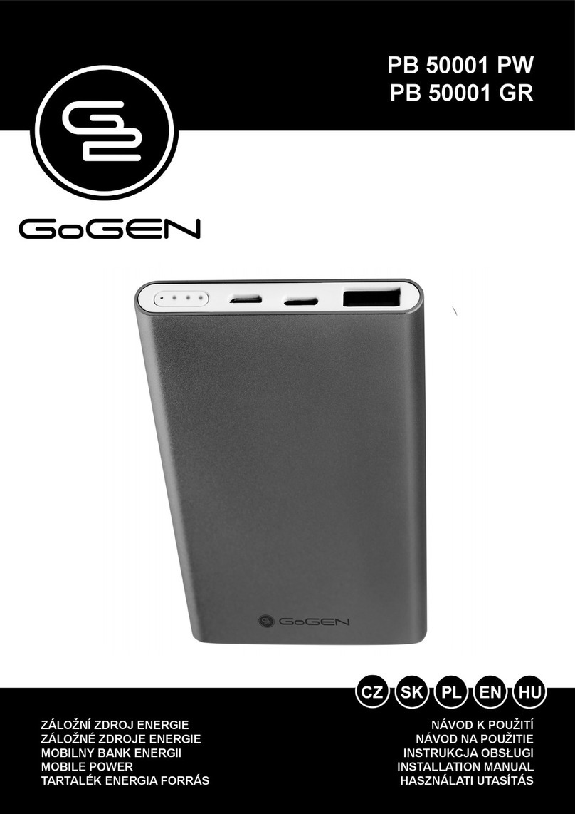 Gogen PB 50001 PW installation manual