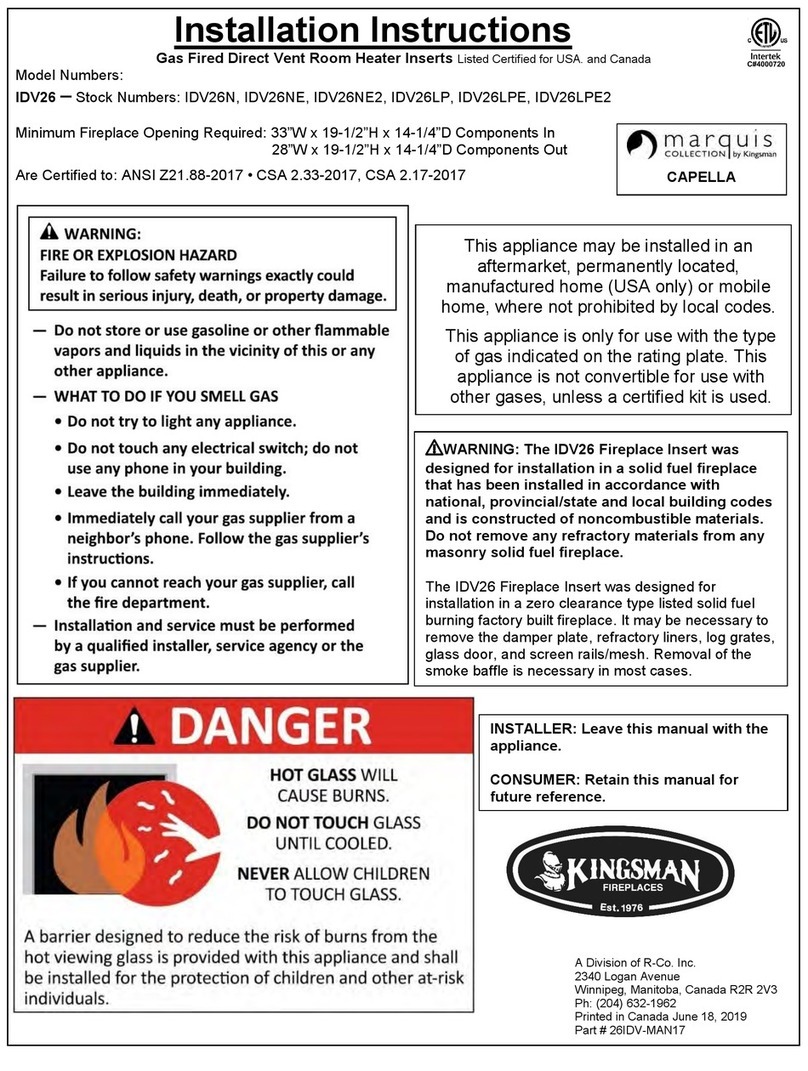Kingsman marquis CAPELLA IDV26 Series User manual