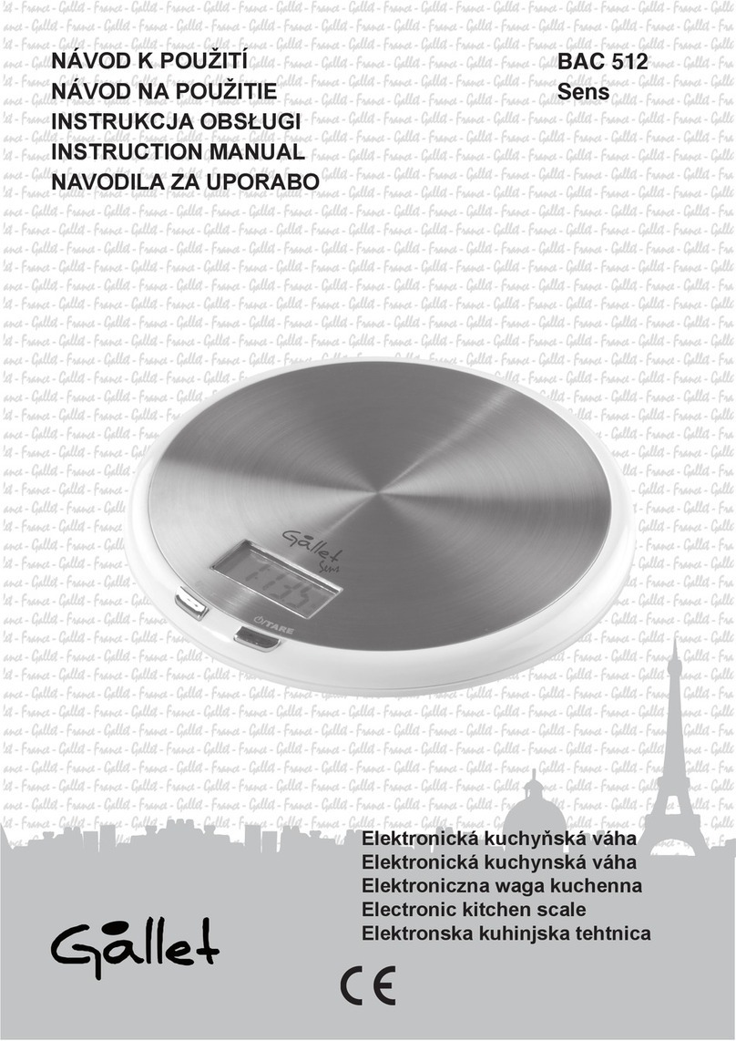 Gallet BAC 512 Sens User manual