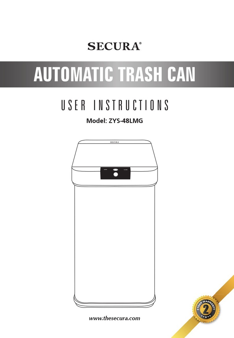 Secura AUTOMATIC TRASH CAN User instructions