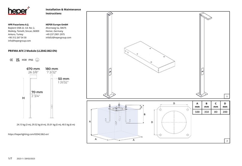HEPER PRIFMA AFX 2 Installation and operating instructions