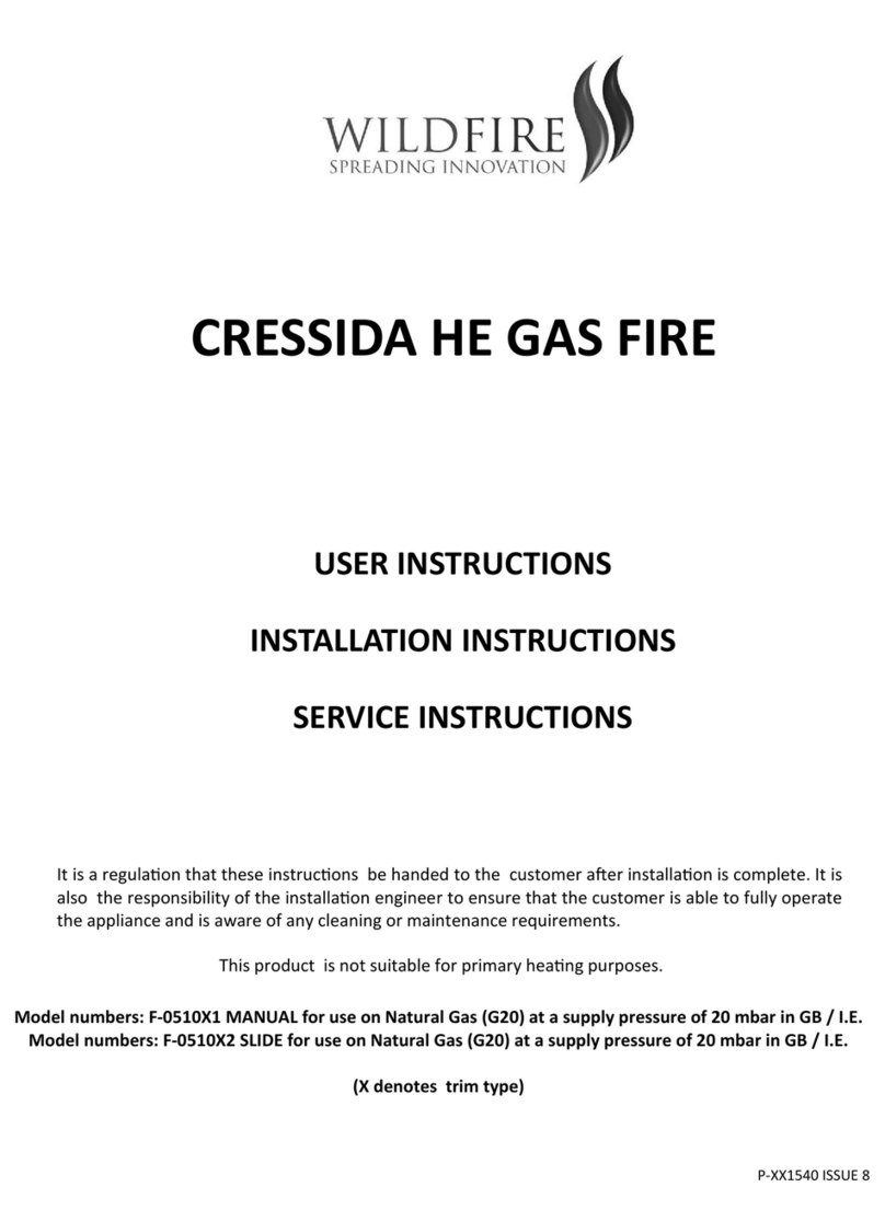Wildfire CRESSIDA HE GAS FIRE User manual