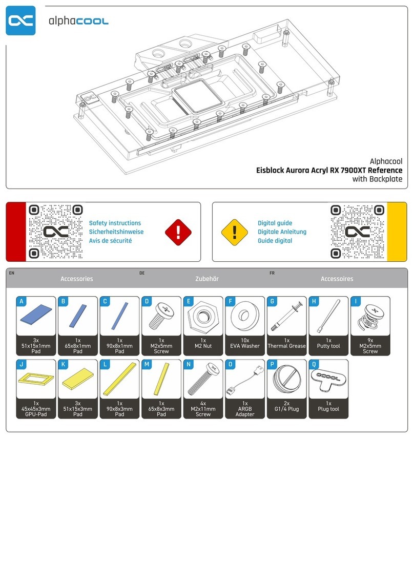 Alphacool Eisblock Aurora Acryl RX 7900XT Reference User manual