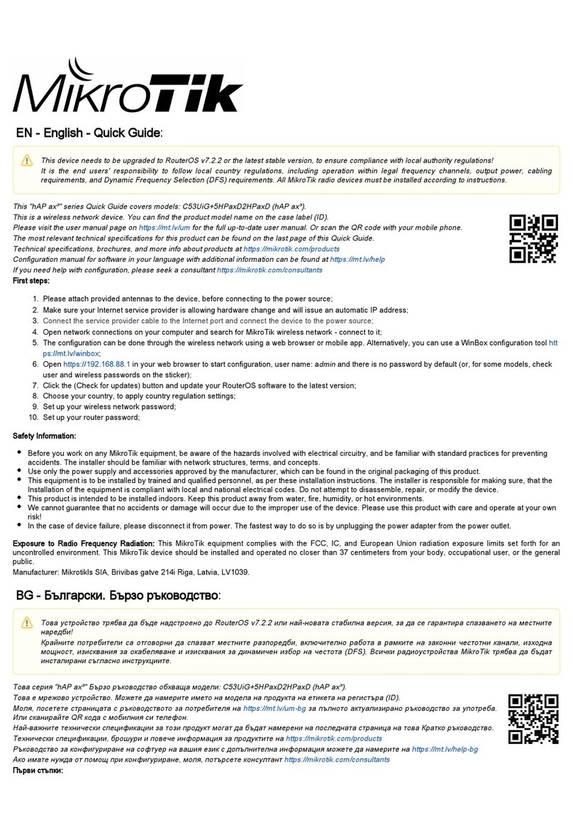 MikroTik hAP ax3 Series quick guide
