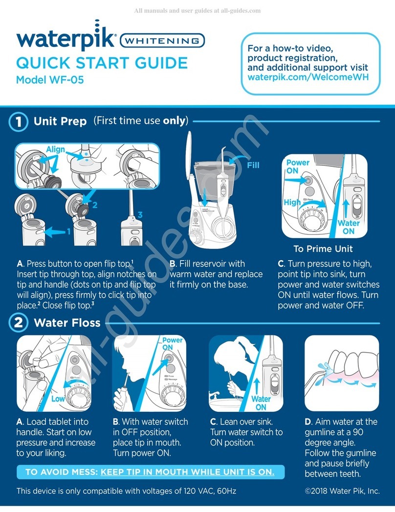 Waterpik WF-05 quick start guide