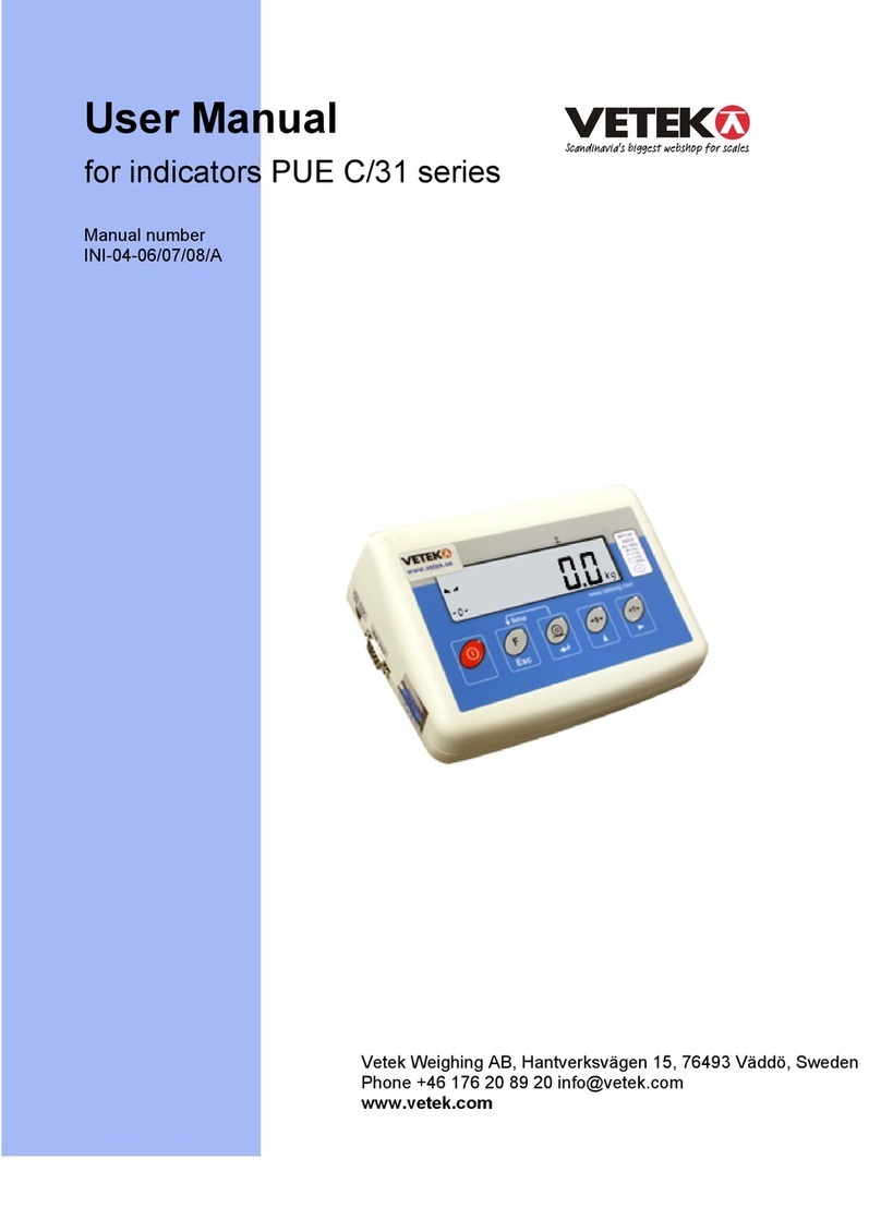 Vetek PUE C/31 Series user manual