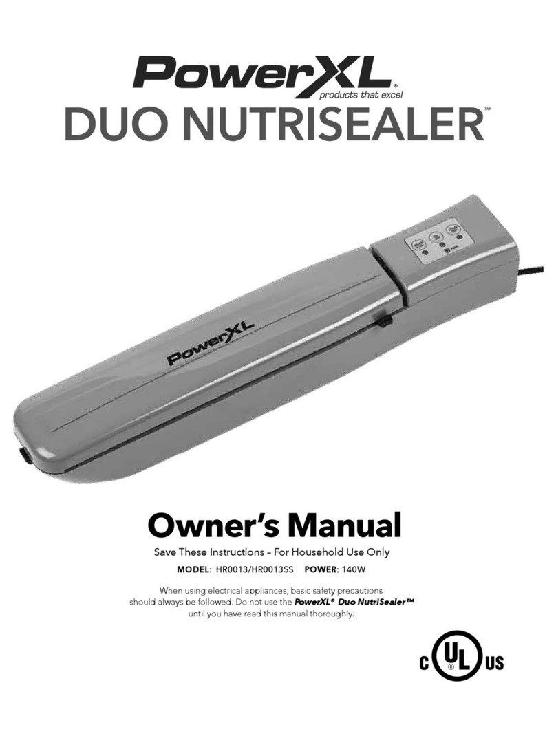 PowerXL Duo NutriSealer HR0013 owner's manual