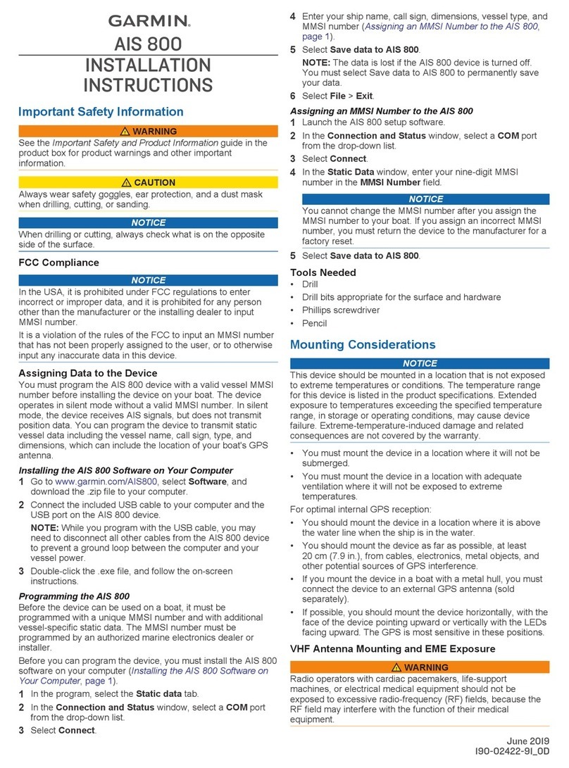 Garmin AIS 800 installation instructions