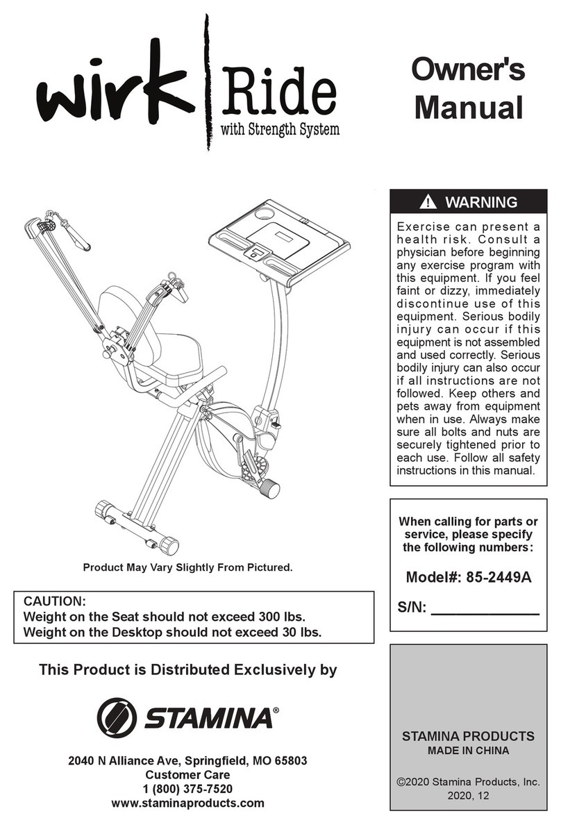 Stamina Wirk Ride 85-2449A User manual