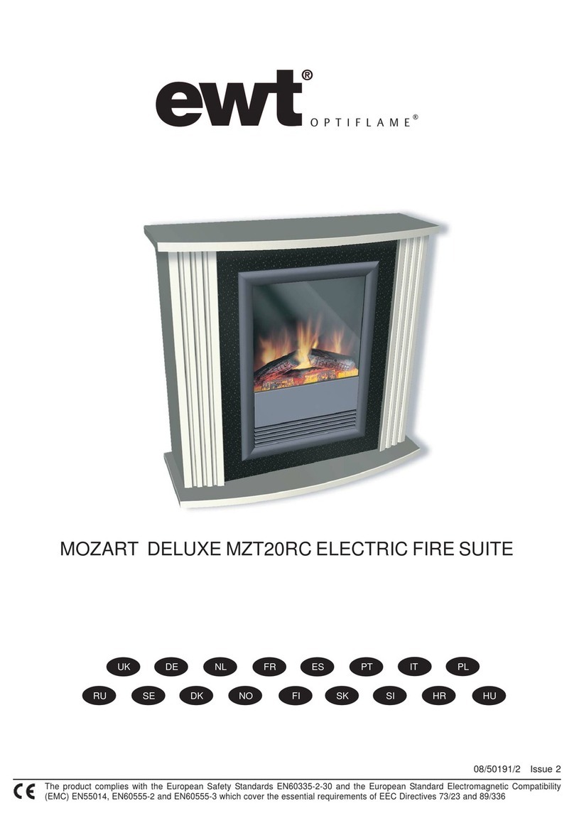 EWT Optiflame MOZART DELUXE MZT20RC instructions EWT Optiflame MOZART DELUXE MZT20RC instructions