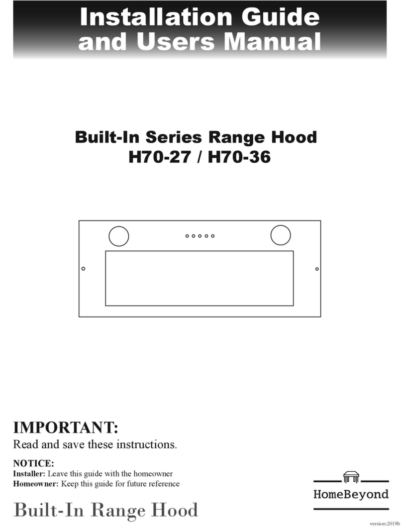 HomeBeyond Built-In Series Installation guide and user's manual HomeBeyond Built-In Series Installation guide and user's manual