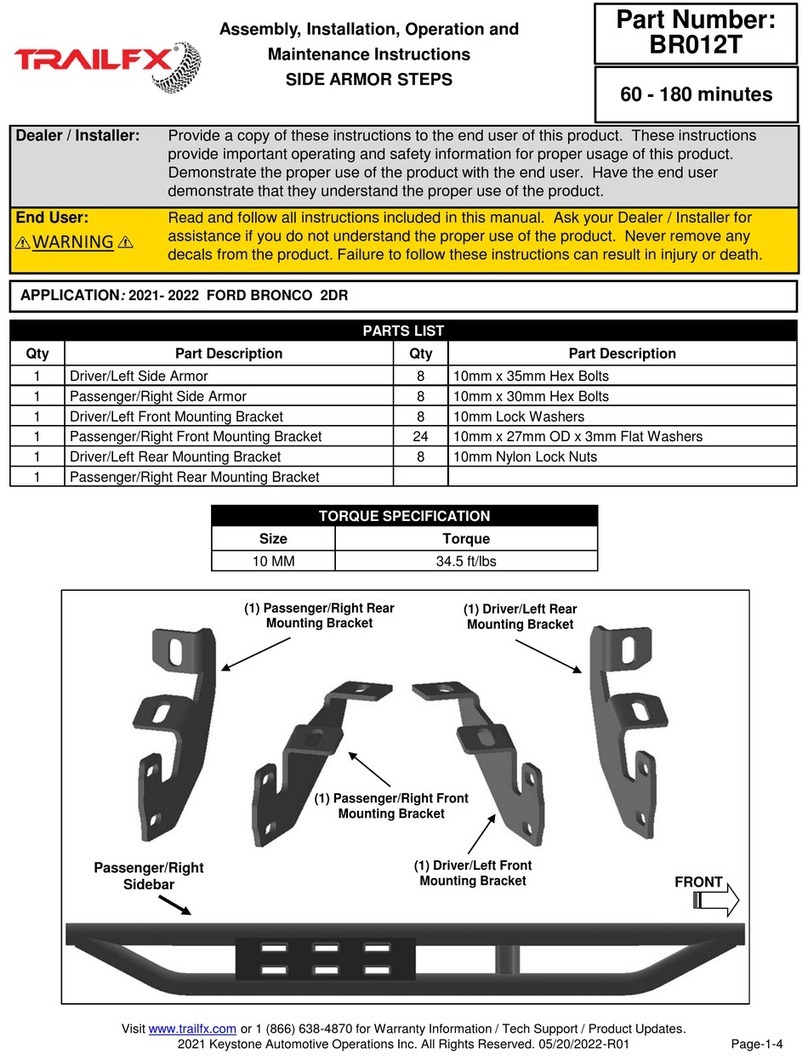 TrailFX BR012T User manual