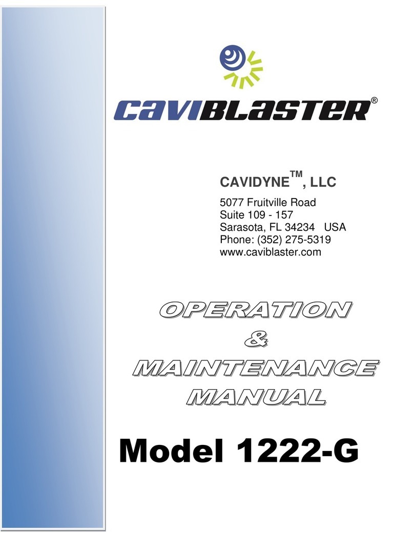 Caviblaster CAVIDYNE 1222-G Operation & maintenance manual