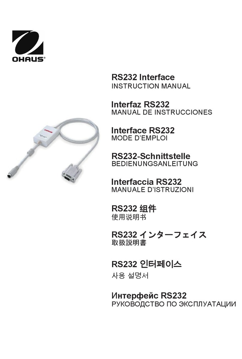 OHAUS RS232 User manual