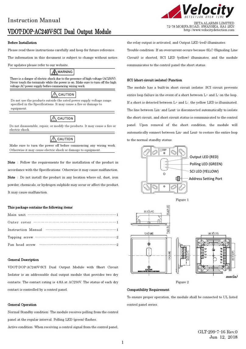 Velocity VDOT-DOP-AC240V-SCI instruction manual