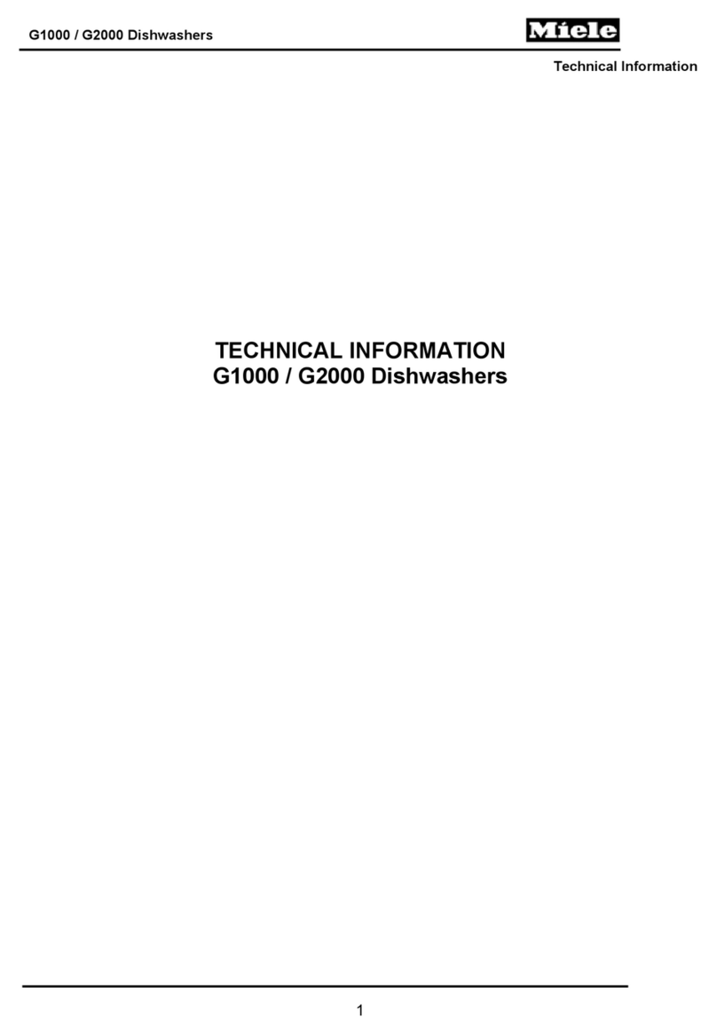 Miele G2000 Series technical information