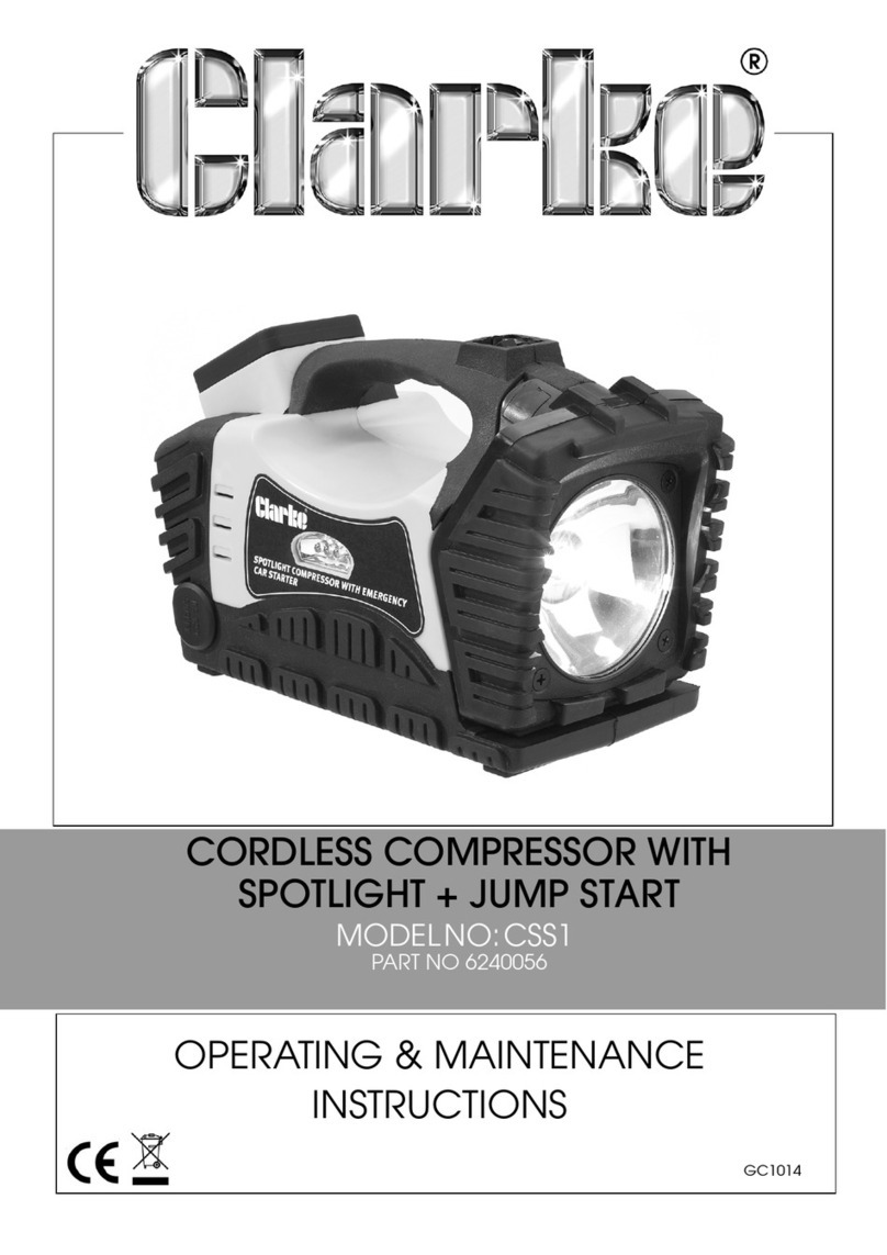 Clarke 6240056 Operating & maintenance instructions