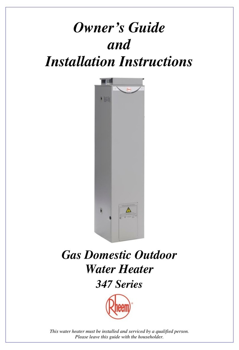 Rheem 347 Series Owner's guide and installation instructions