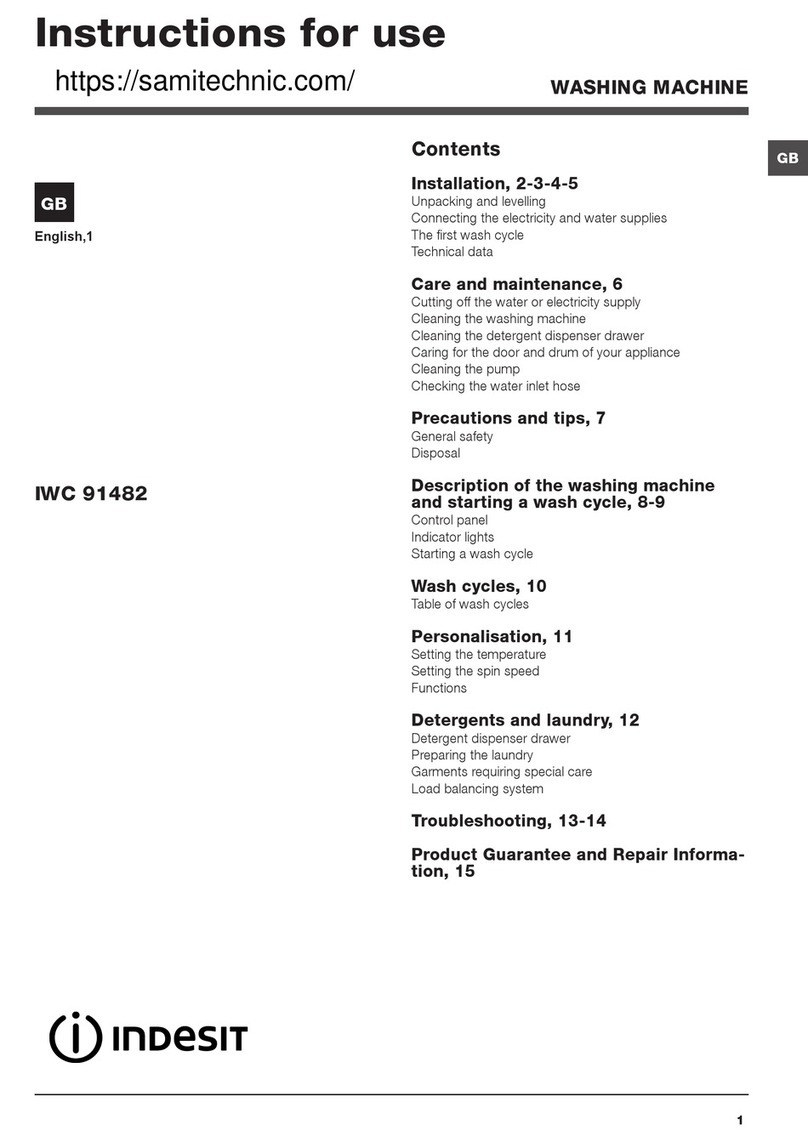 Indesit IWC 91482 Instructions for use