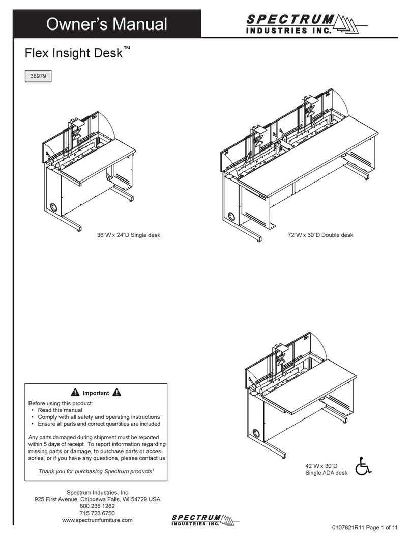 Spectrum Industries Flex Insight Desk 38979 owner's manual