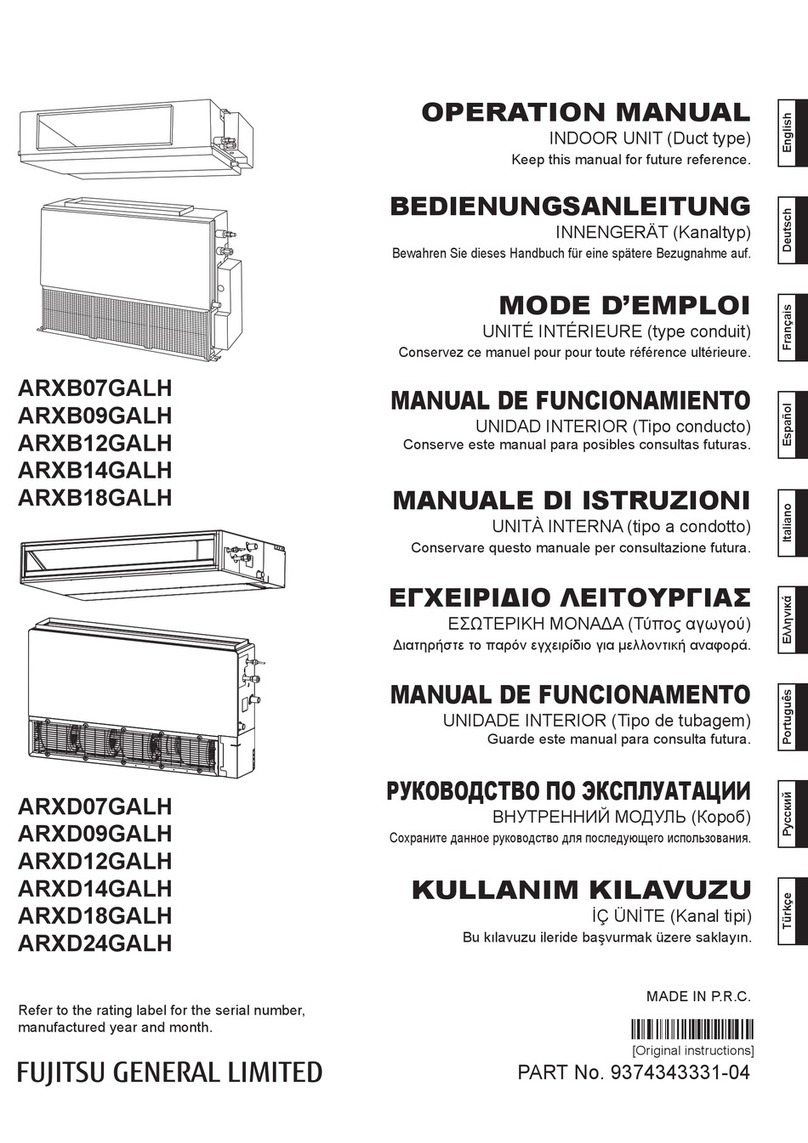 Fujitsu AIRSTAGE ARXB09GALH User manual