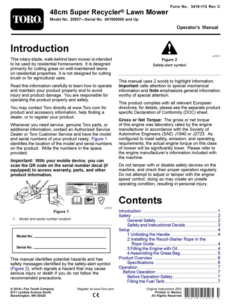Toro Super Recycler 20837 User manual