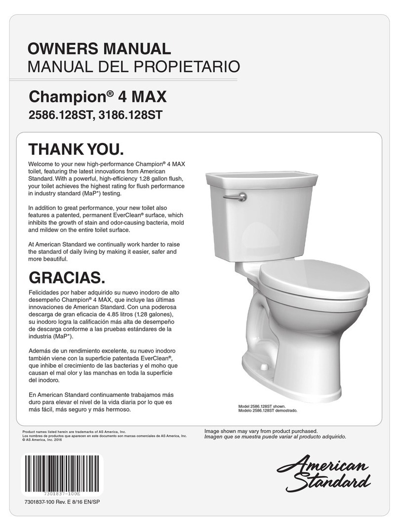American Standard Champion 4 MAX 2586.128ST owner's manual