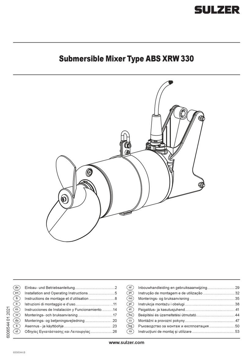 Sulzer ABS XRW 330 Installation and operating instructions