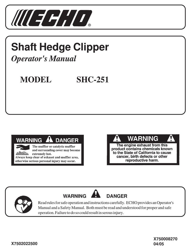 Echo SHC-251 User manual