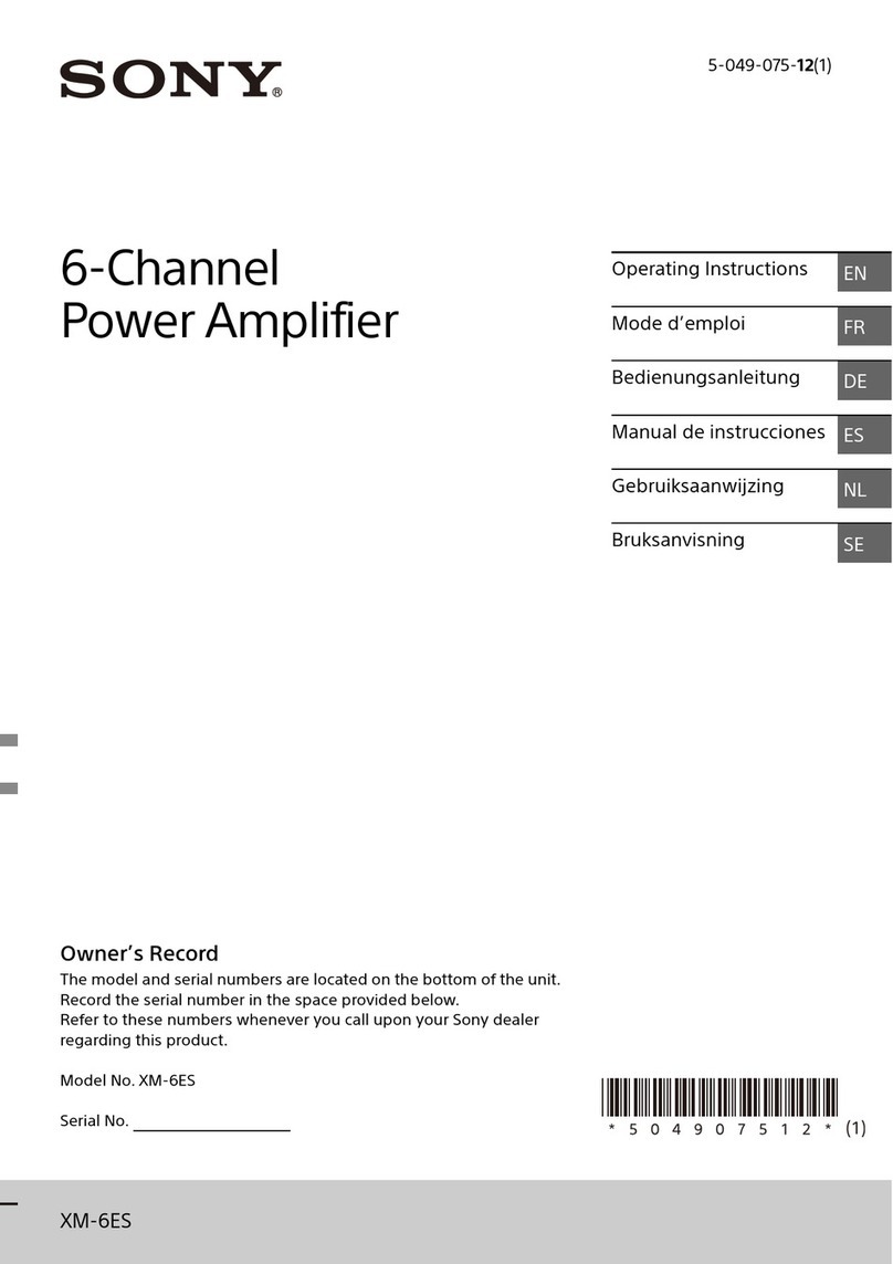 Sony XM-6ES User manual Sony XM-6ES User manual