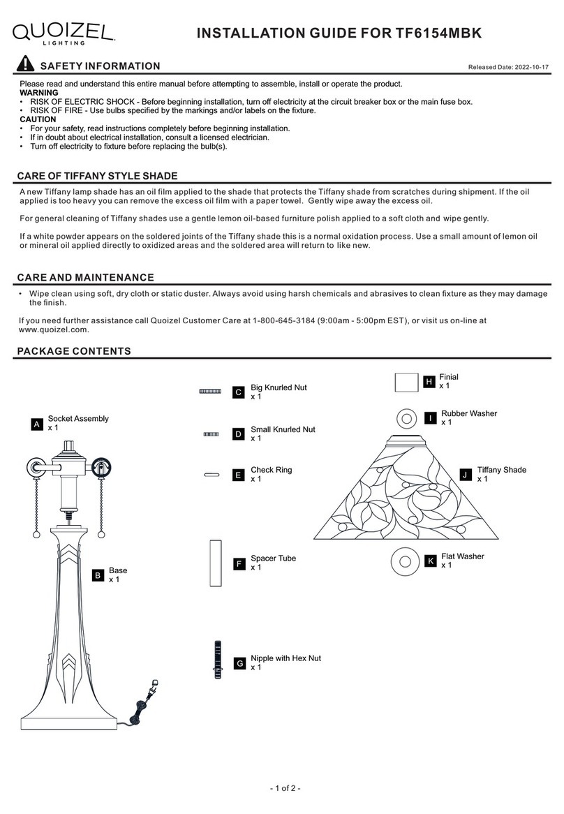 Quoizel Zion TF6154MBK User manual