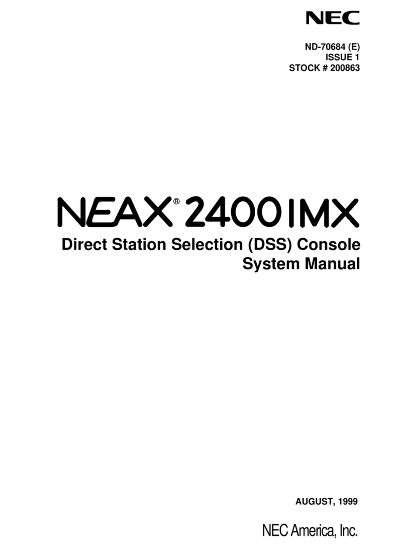 NEC NEAX 2400 IMX System manual