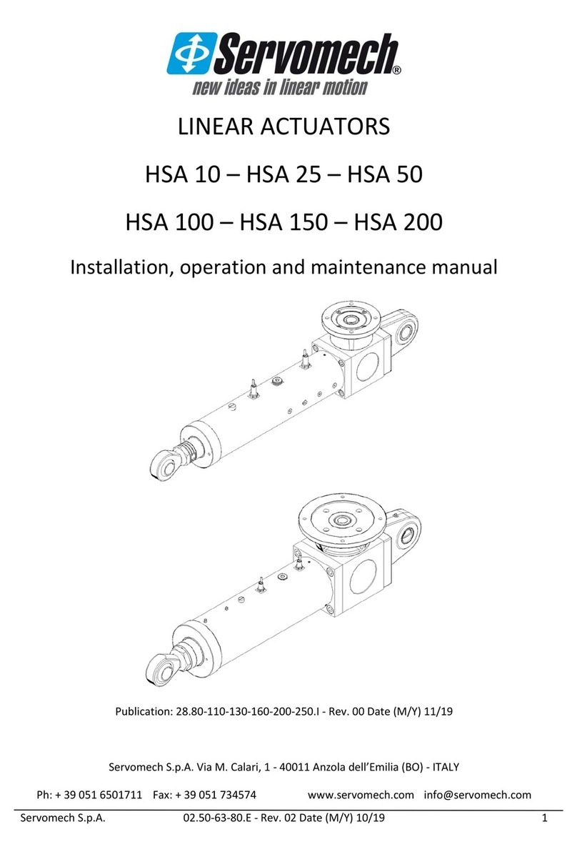 Servomech HSA 10 User manual