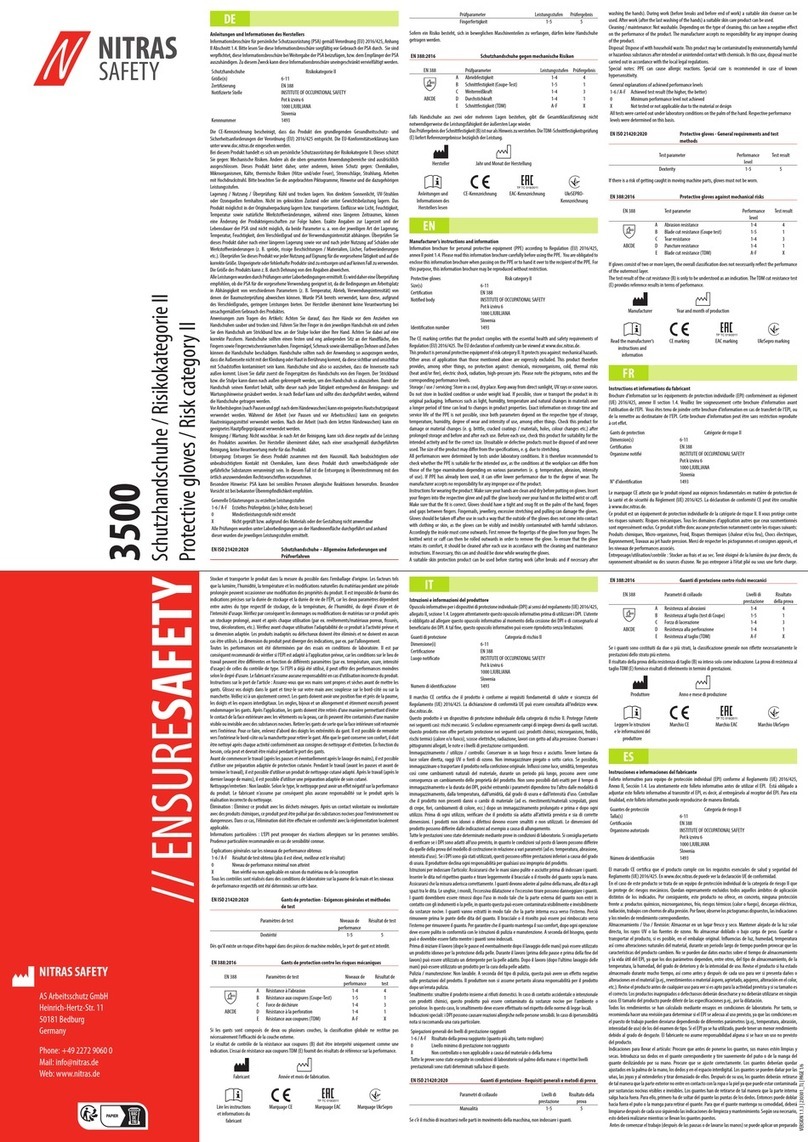 NITRAS SAFETY 3500 Information Brochure