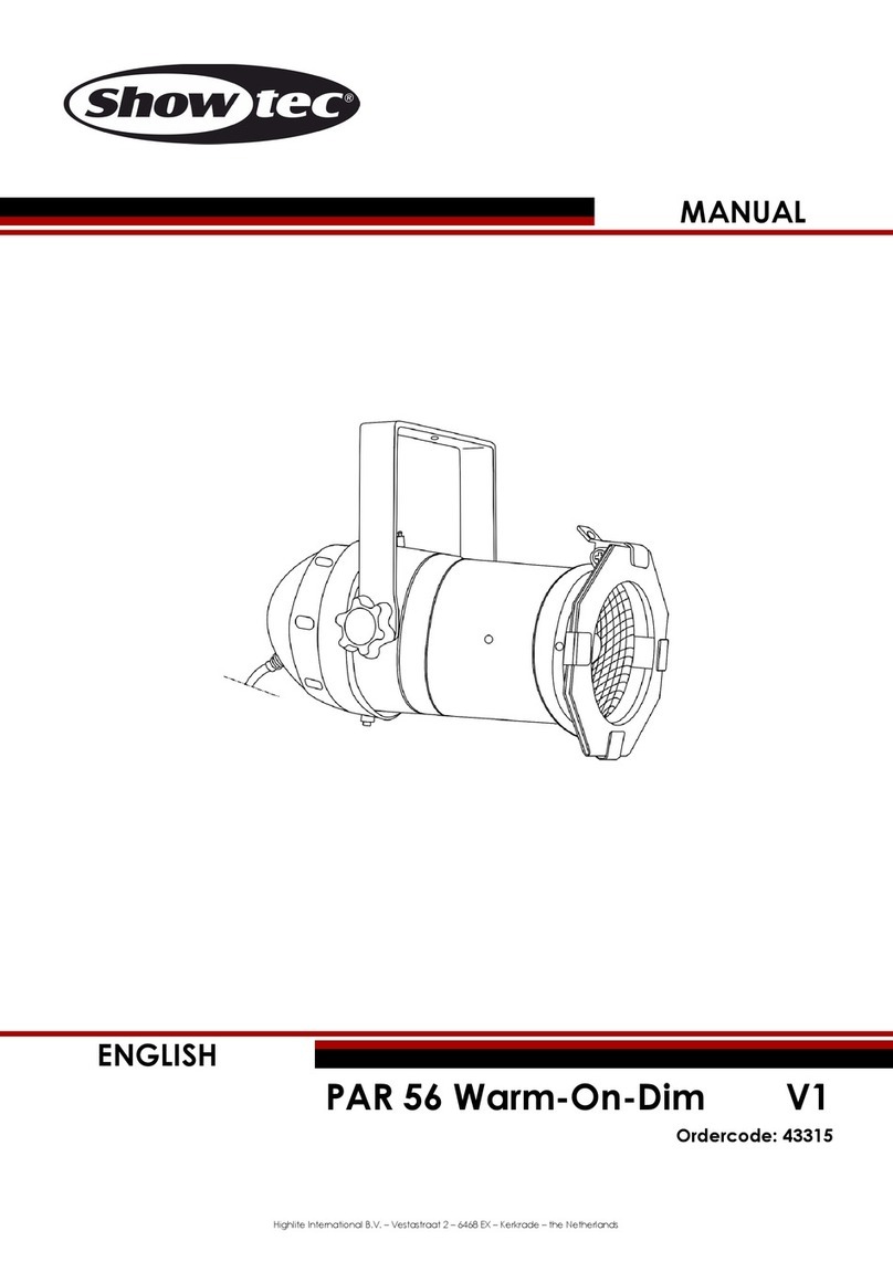 Show Tec PAR 56 Warm-On-Dim V1 manual