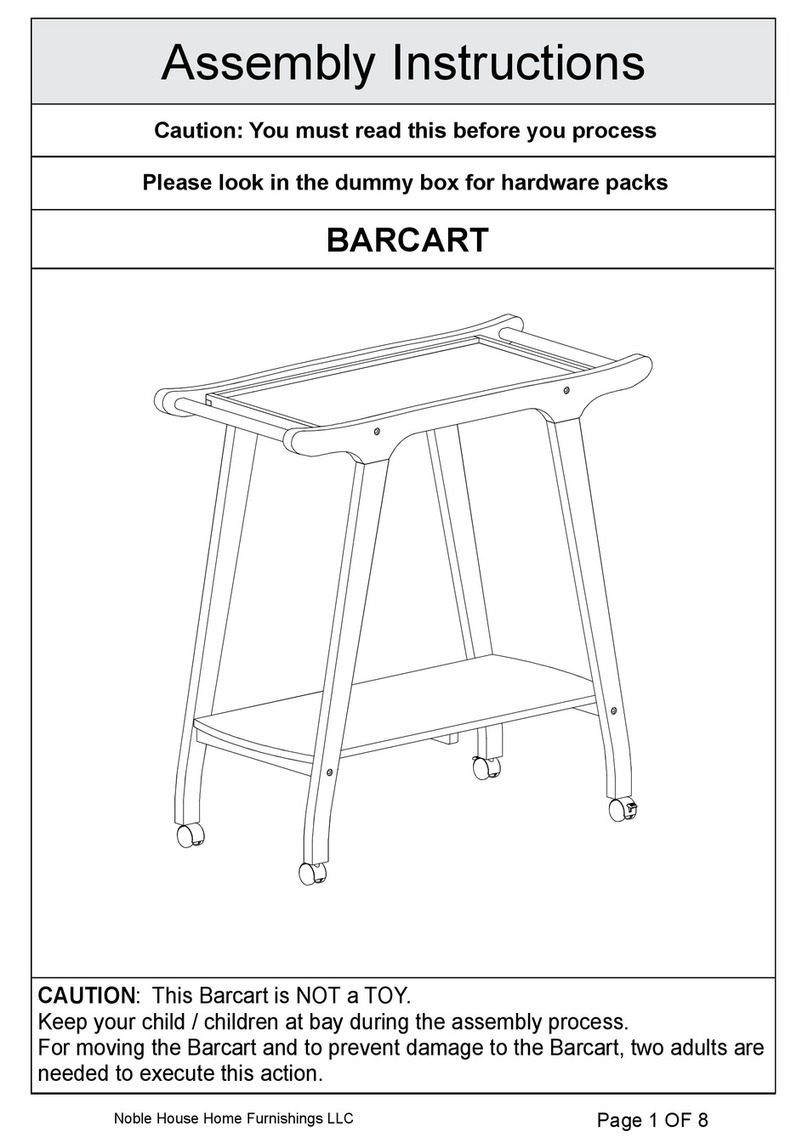 Noble House Home Furnishings BARCART Assembly instructions