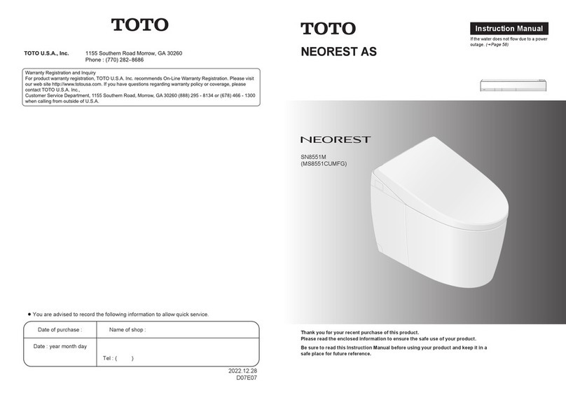 Toto NEOREST AS User manual