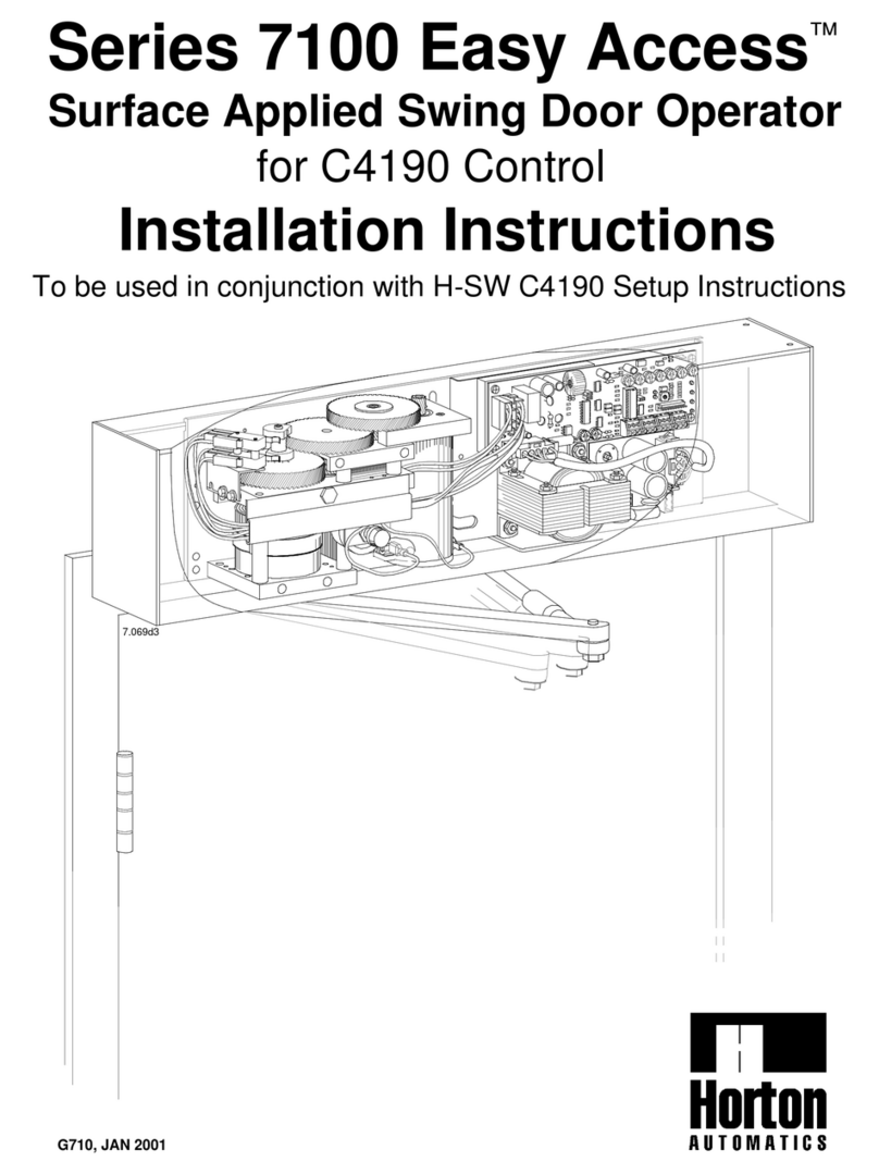 Horton Easy Access 7100 Series installation instructions Horton Easy Access 7100 Series installation instructions