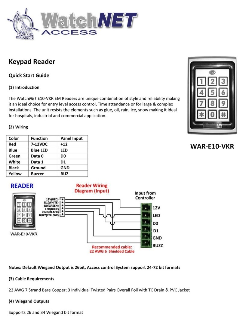 WatchNet WAR-E10-VKR quick start guide
