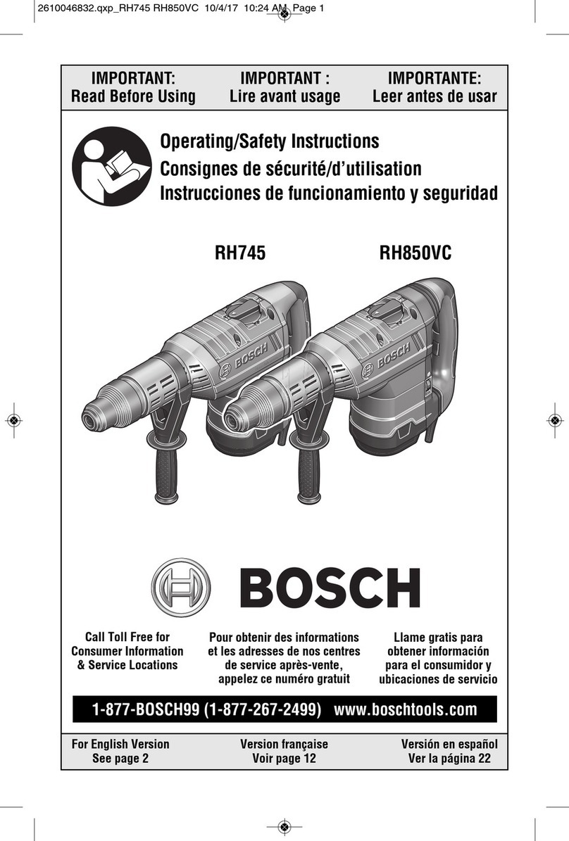 Bosch RH850VC User manual