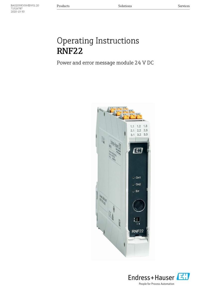 Endress+Hauser RNF22 User manual
