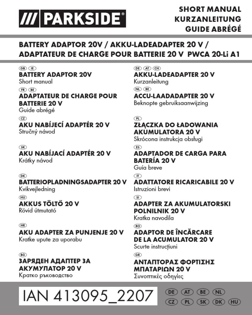 Parkside PWCA 20-Li A1 Short manual