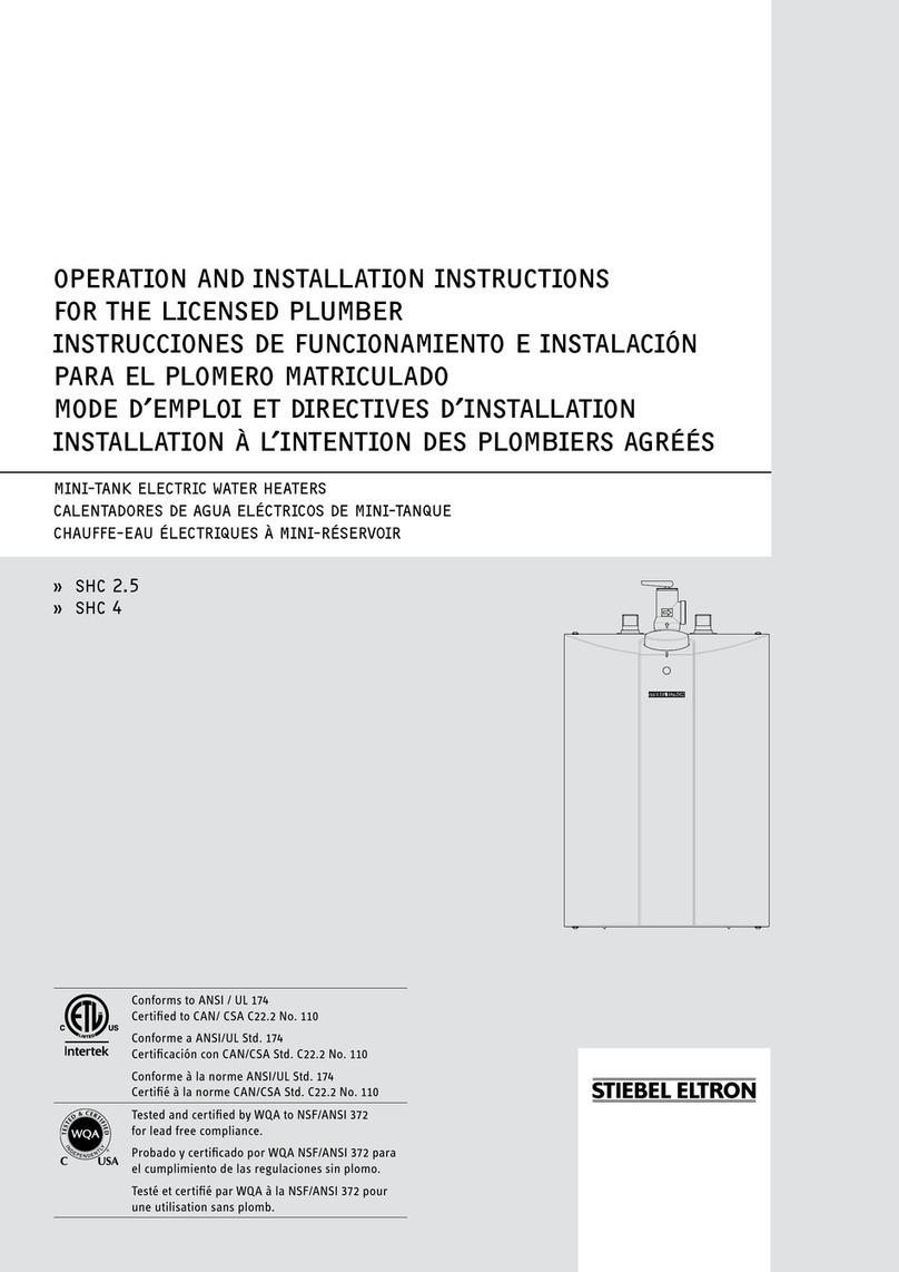STIEBEL ELTRON SHC 2.5 Operation and installation instructions