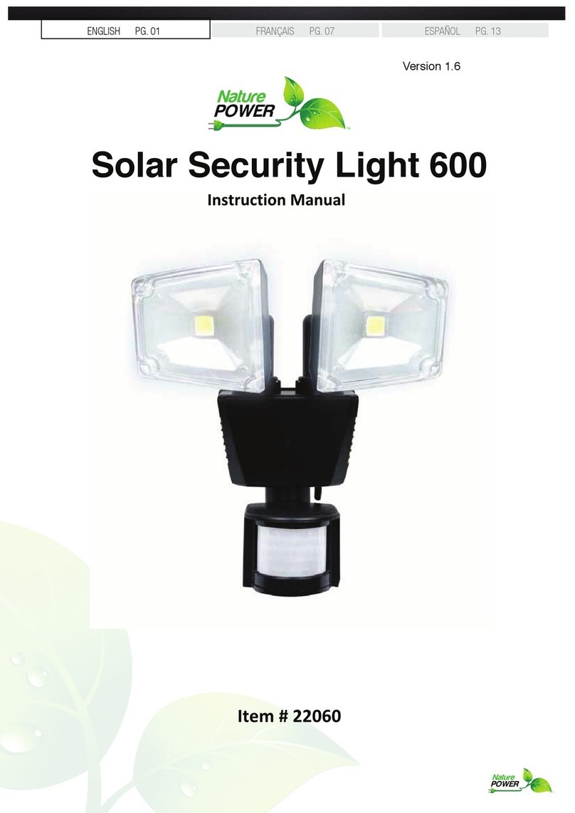 Nature Power Solar Security Light 600 instruction manual