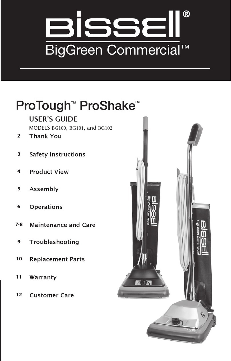 Bissell BigGreen Commercial ProTough BG100 User manual Bissell BigGreen Commercial ProTough BG100 User manual
