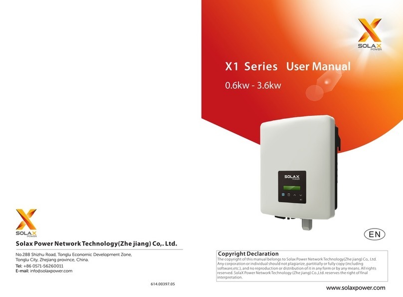SolaX Power X1-0.6-S User manual